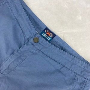 Faherty Men's Solid Blue Polyester Cotton Blen Shorts 31